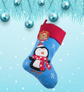Deluxe Plush Blue Penguin Christmas Stocking