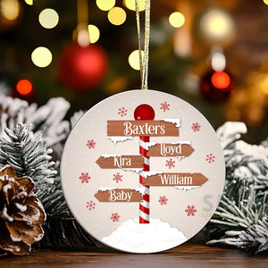 North Pole Name Bauble