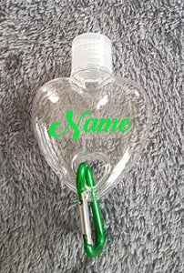 Refillable Heart Shaped Bottle Keyring