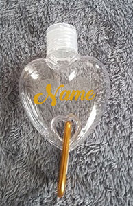 Refillable Heart Shaped Bottle Keyring