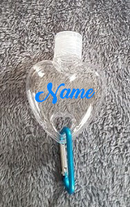 Refillable Heart Shaped Bottle Keyring