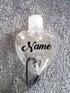 Refillable Heart Shaped Bottle Keyring