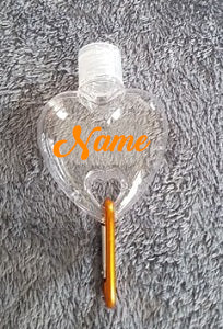 Refillable Heart Shaped Bottle Keyring