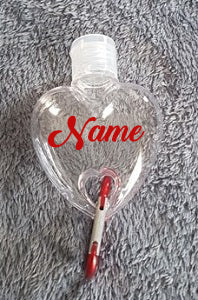 Refillable Heart Shaped Bottle Keyring