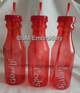 Personalised Milk bottle with straw