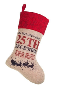 Deluxe Hessian Red Top Stocking