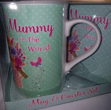 Load image into Gallery viewer, Best Mum In The World Mug &amp; Coaster Set