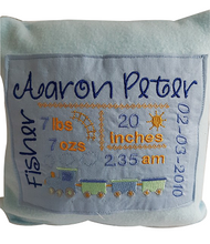 Load image into Gallery viewer, Birth Announcement Cushion