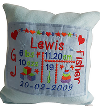 Load image into Gallery viewer, Birth Announcement Cushion