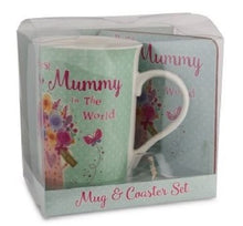 Load image into Gallery viewer, Best Mum In The World Mug &amp; Coaster Set