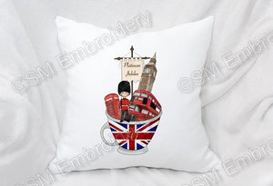 London In A Cup Cushion